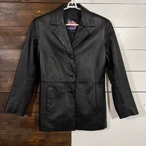 Vintage Black Womens Leather Jacket